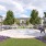Large courtyard with a fountain